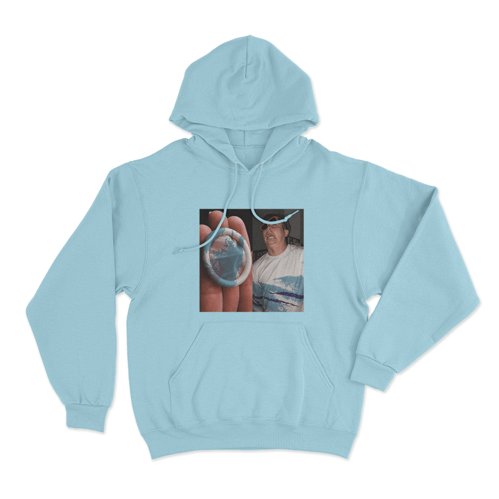 Condom Meme Unisex Hoodie Sky Blue Condom Meme Unisex Hoodie Sky Blue