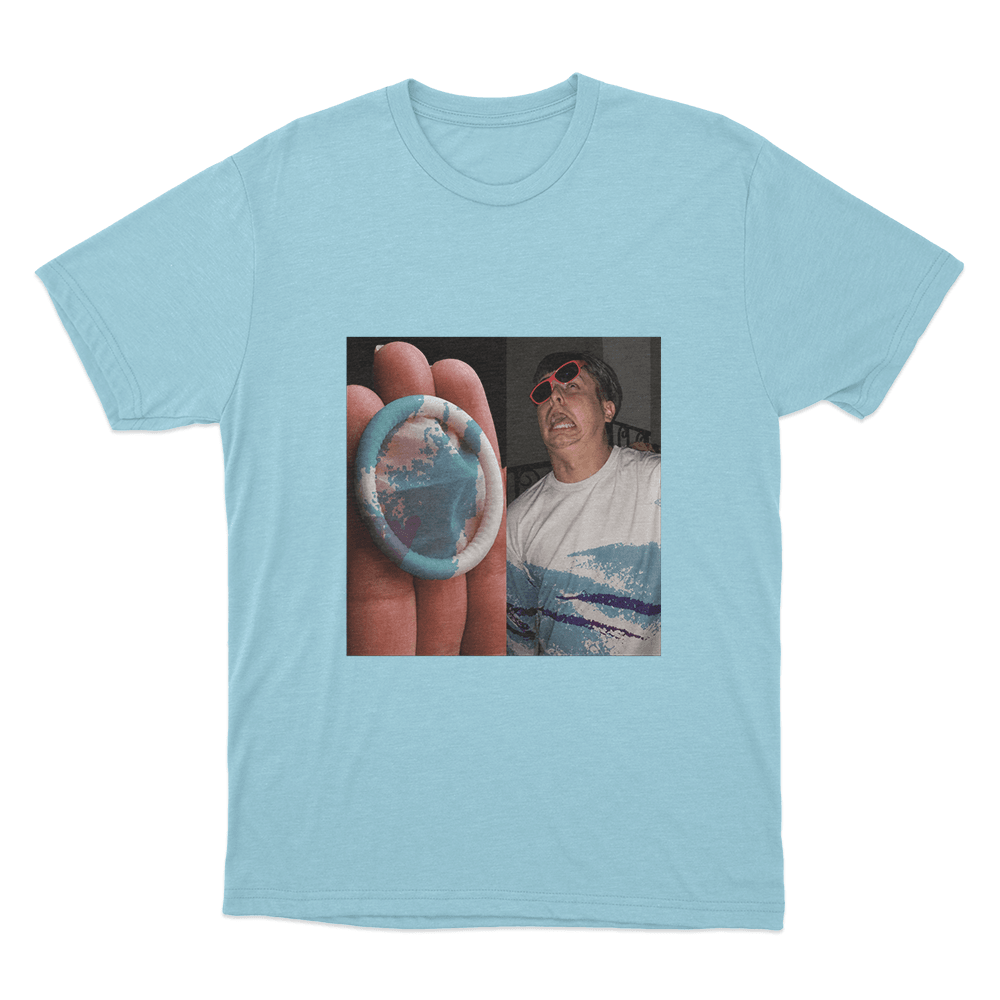Condom Meme Unisex T Shirt Sky Blue Condom Meme Unisex T Shirt Sky Blue