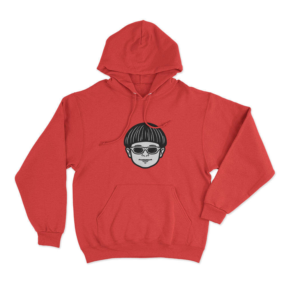Oliver Tree Cartoon Head Unisex Hoodie Red Oliver Tree Cartoon Head Unisex Hoodie Red