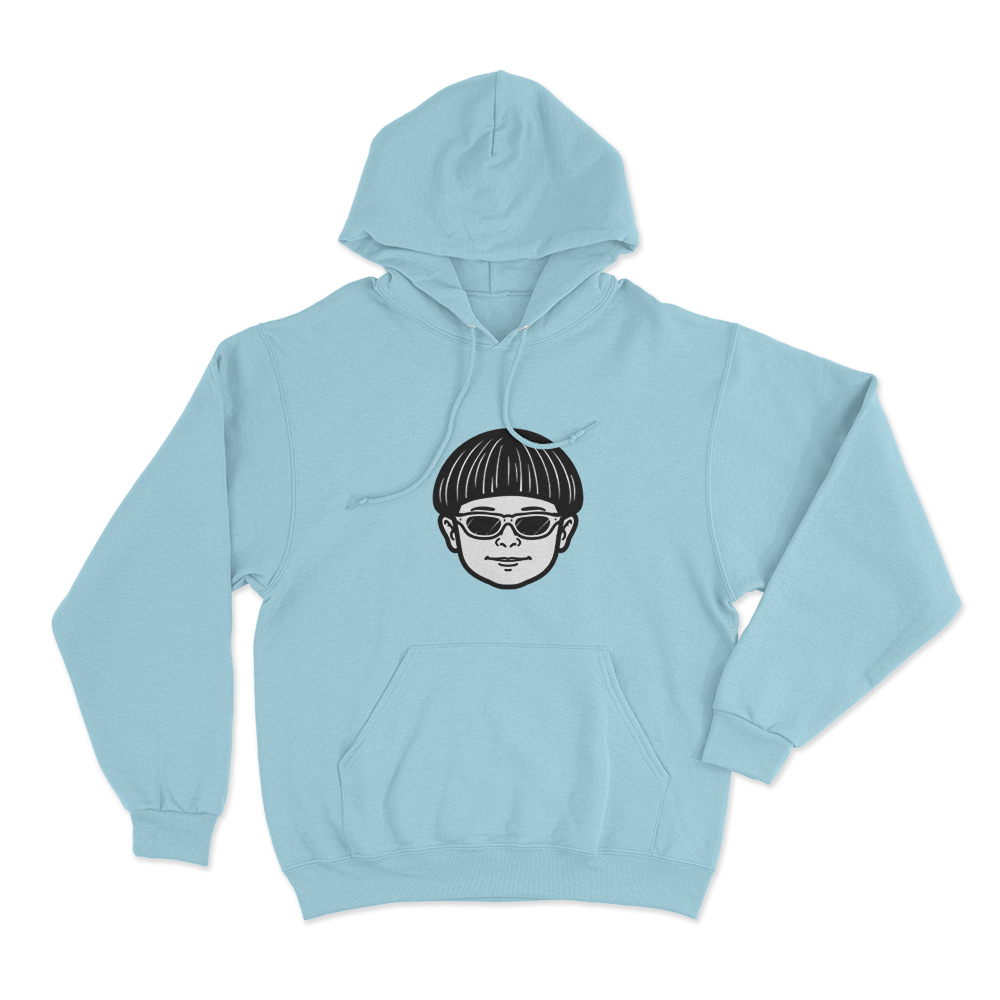 Oliver Tree Cartoon Head Unisex Hoodie Sky Blue Oliver Tree Cartoon Head Unisex Hoodie Sky Blue