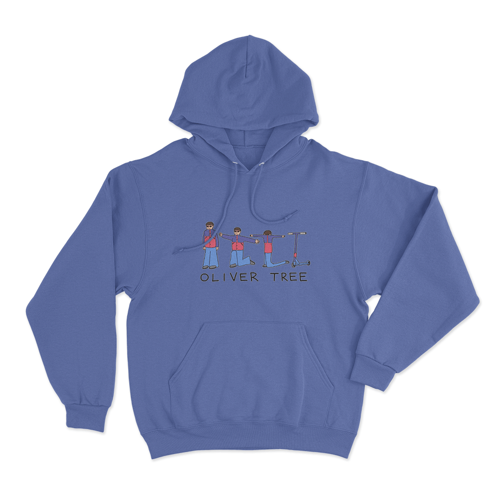 Oliver Tree Scooter Morph Unisex Hoodie Blue Oliver Tree Scooter Morph Unisex Hoodie Blue