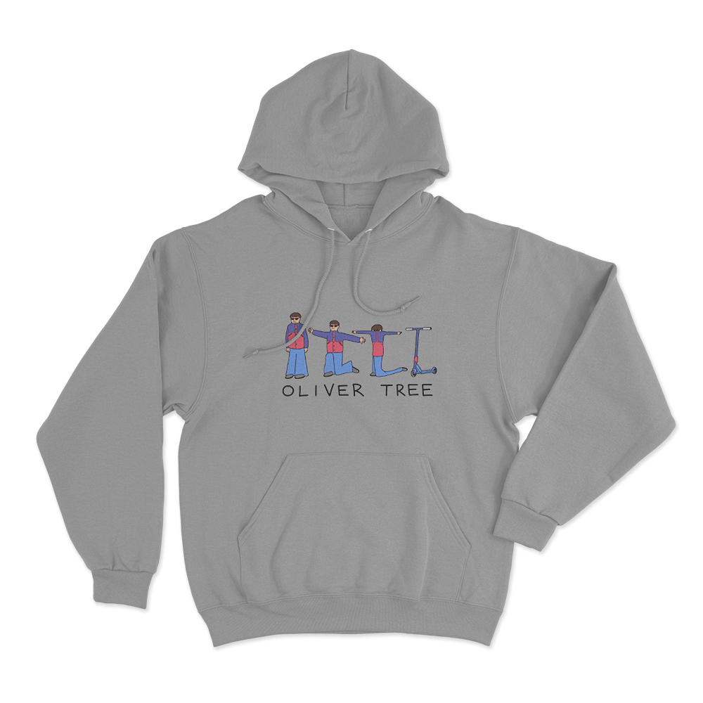 Oliver Tree Scooter Morph Unisex Hoodie Grey Oliver Tree Scooter Morph Unisex Hoodie Grey