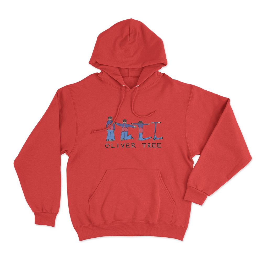 Oliver Tree Scooter Morph Unisex Hoodie Red Oliver Tree Scooter Morph Unisex Hoodie Red