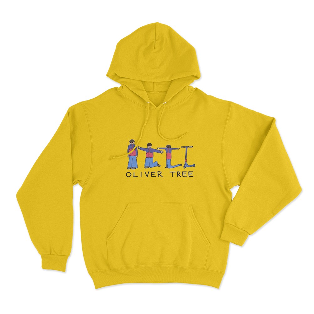 Oliver Tree Scooter Morph Unisex Hoodie Yellow Oliver Tree Scooter Morph Unisex Hoodie Yellow